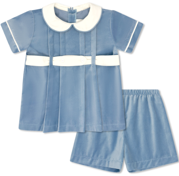 Benton Bloomer/Short Set - Beaufort Blue Velvet