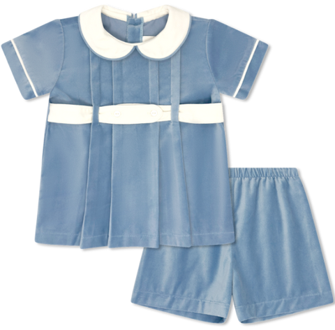 Benton Bloomer/Short Set - Beaufort Blue Velvet