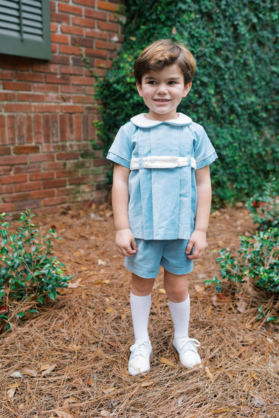 Benton Bloomer/Short Set - Beaufort Blue Velvet