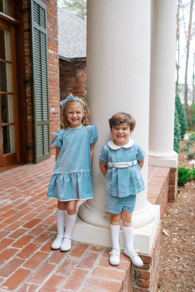 Benton Bloomer/Short Set - Beaufort Blue Velvet