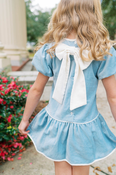 Harper Dress - Beaufort Blue Velvet