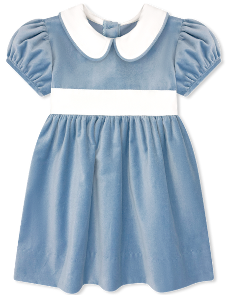 Elenor Dress - Beaufort Blue Velvet