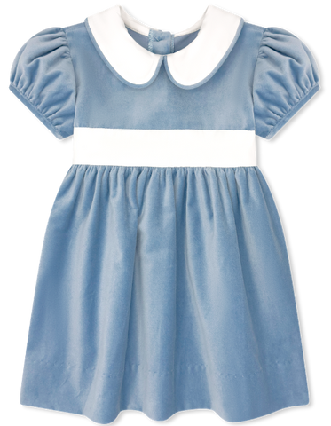 Elenor Dress - Beaufort Blue Velvet
