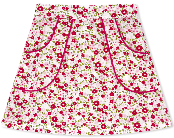 Kristen Skirt - Fuchsia Fields