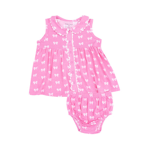 Jill Dress - Pink Bows