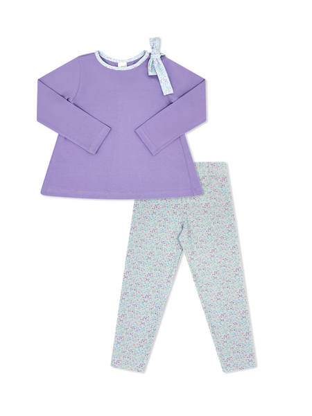 Madeline Legging Set - Lilac Lavender, Frosted Floral
