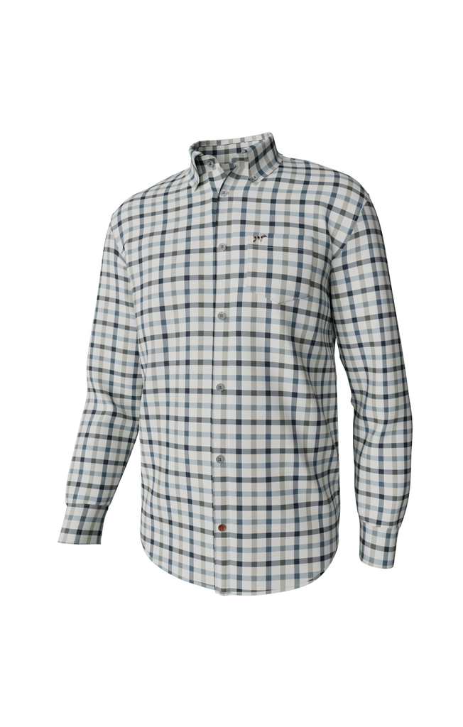 Hadley Luxe Long Sleeve Button Down - Burke Tattersall, Laurel Oak