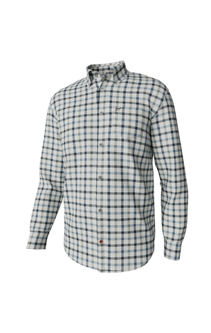 Hadley Luxe Long Sleeve Button Down - Burke Tattersall, Laurel Oak
