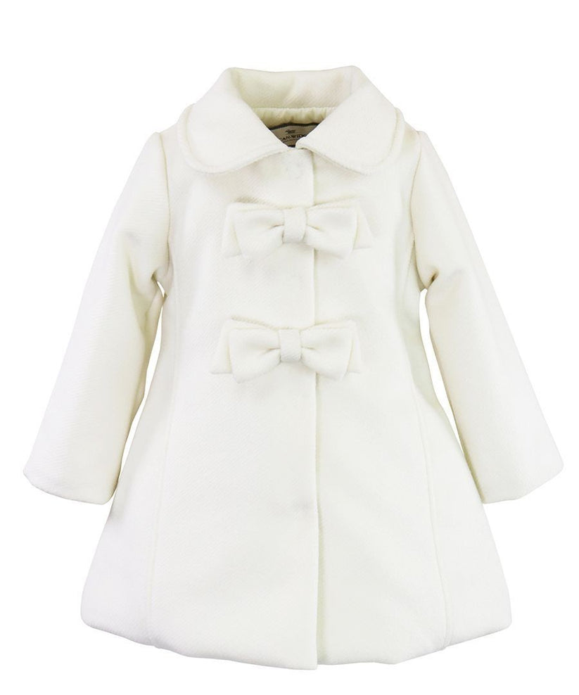 2 Bow Car Coat - Ivory