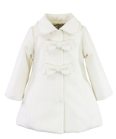 2 Bow Car Coat - Ivory