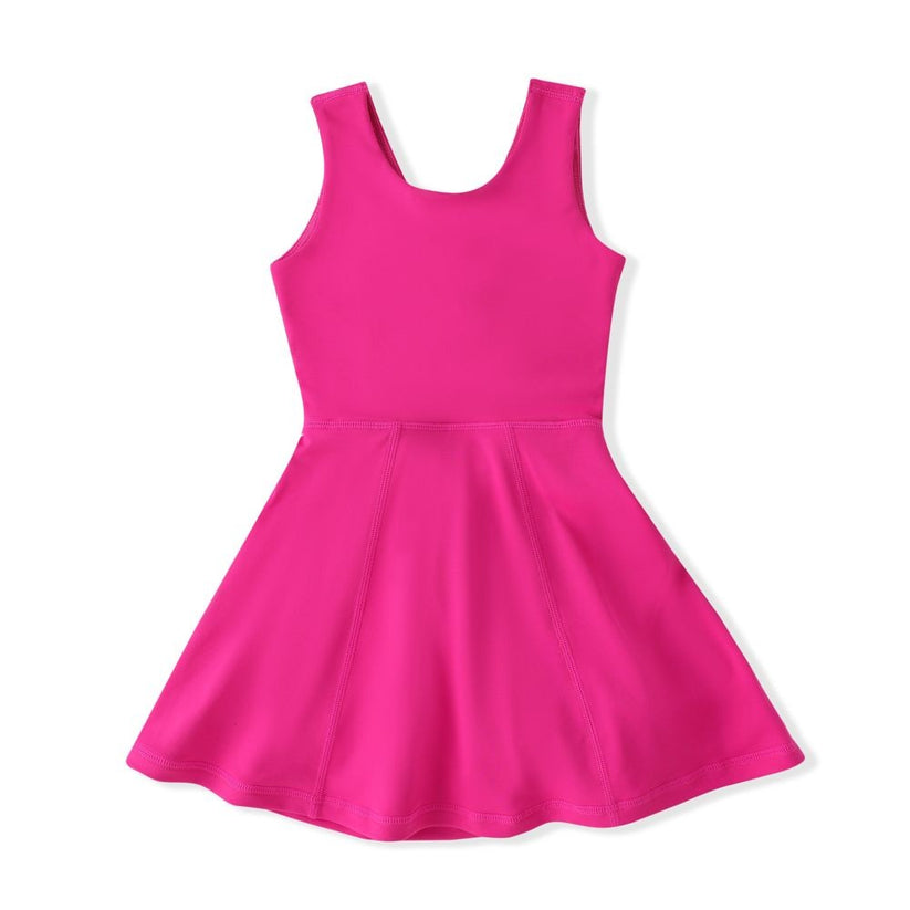 Active Athleisure Tennis Dress - Fuchsia Hot Pink