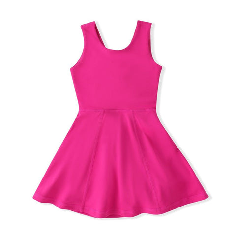 Active Athleisure Tennis Dress - Fuchsia Hot Pink