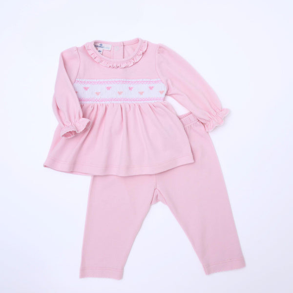 Valentine's Classics Smocked 2pc Pant Set