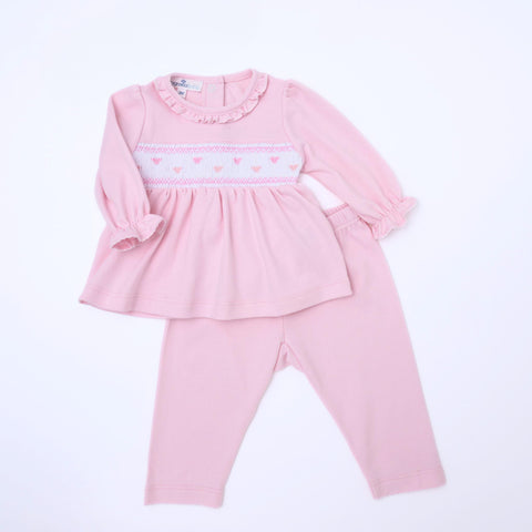 Valentine's Classics Smocked 2pc Pant Set