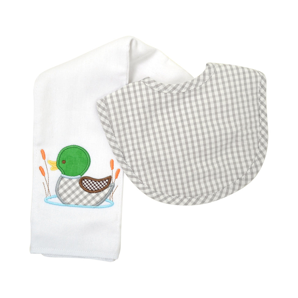 Mallard Bib/Burp Box Set