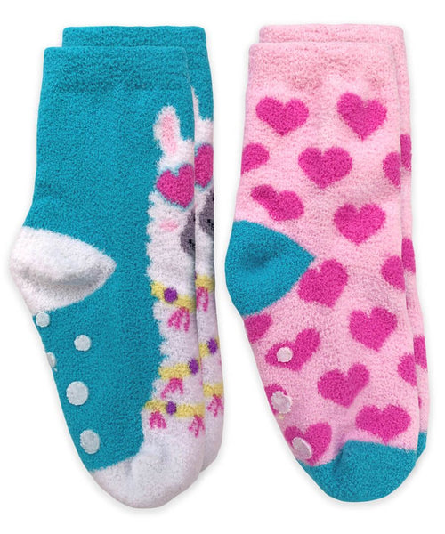 Llama Hearts Fuzzy Sock Set