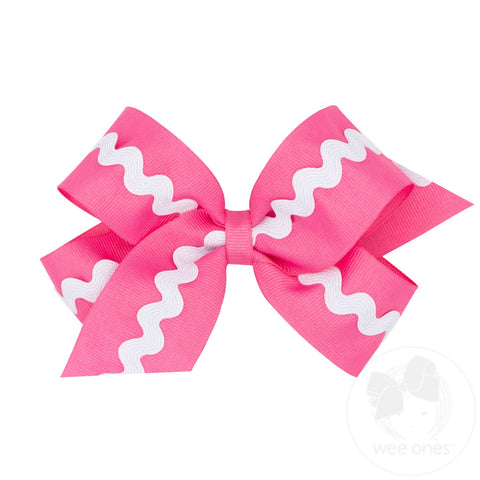 Medium Grosgrain Bow with Ric Rac