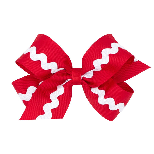 Medium Grosgrain Bow with Ric Rac