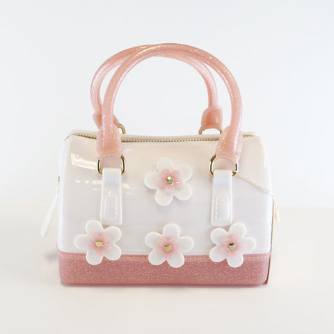 Floral Jelly Barrel Bag