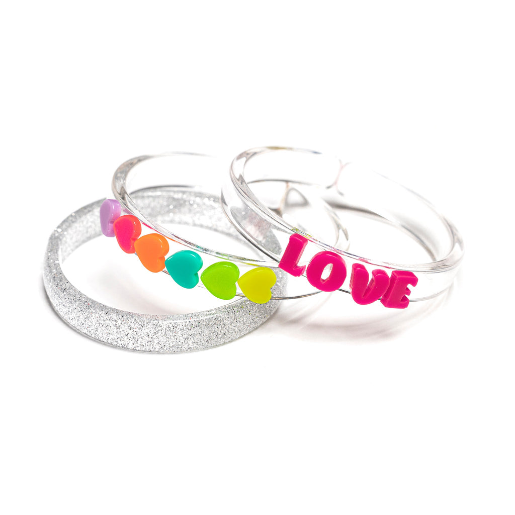 Centipede Neon Heart Mix Bangles