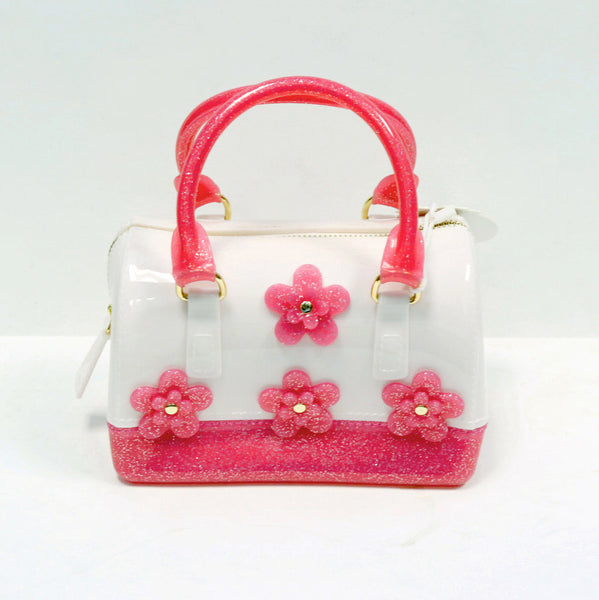 Floral Jelly Barrel Bag