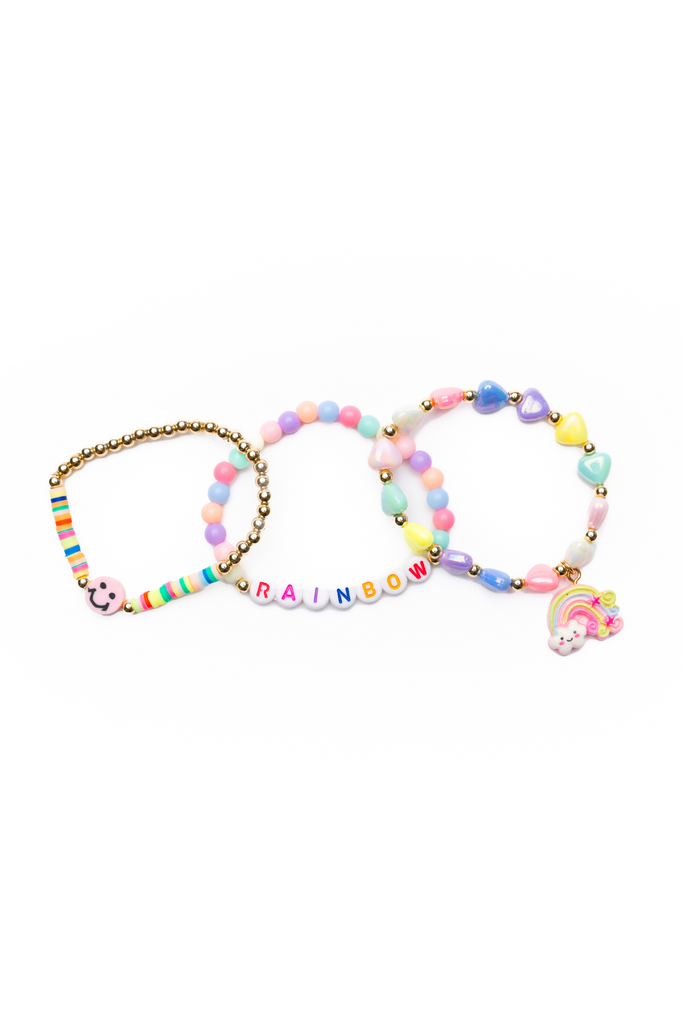 Rainbow Smiles Bracelet 3pc Set