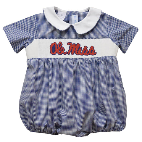 Ole Miss Smocked Boys Bubble