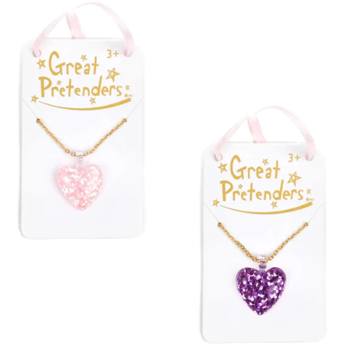 Boutique Glitter Heart Necklace