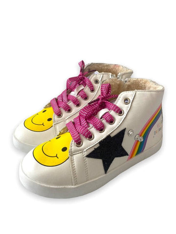 Rainbow Smiley Hi Top Sneaker