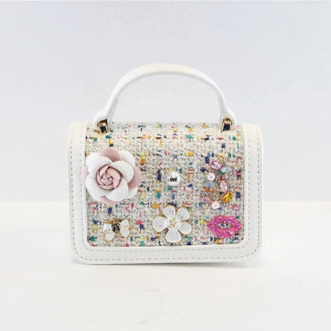 Floral & Charms Tweed Purse