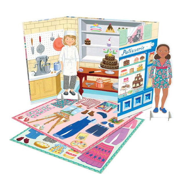 'A Day in Paris' Paper Dolls Set - Baker and Painter